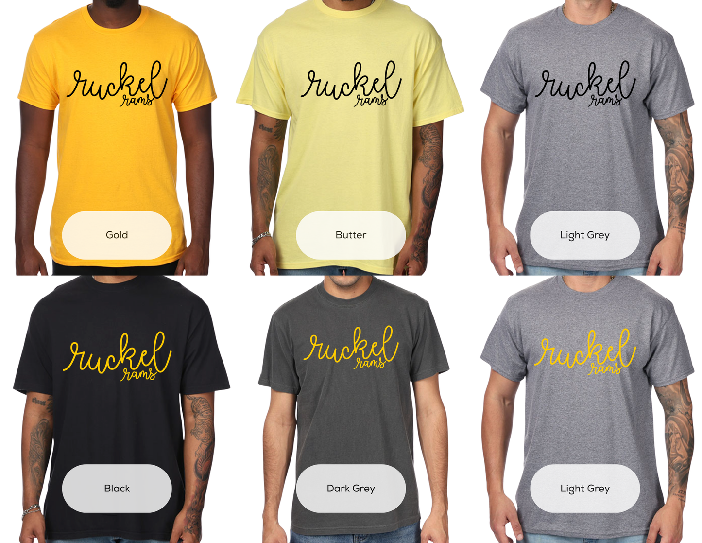 Ruckel Rams Script T-Shirt